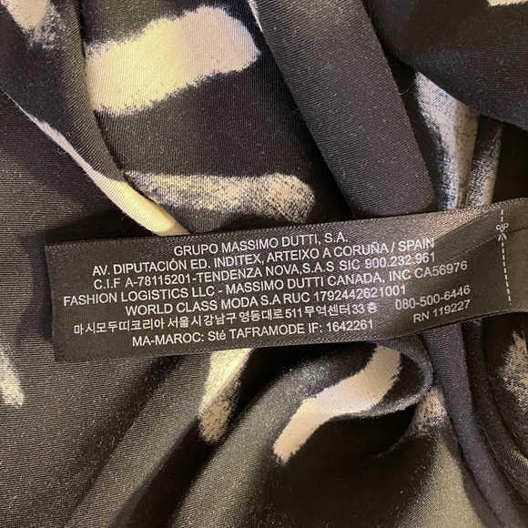 NWT Massimo Dutti Buttoned Down Women’s Long Sleeve Animal Print Blouse Top Sz 6 - Picture 8 of 12